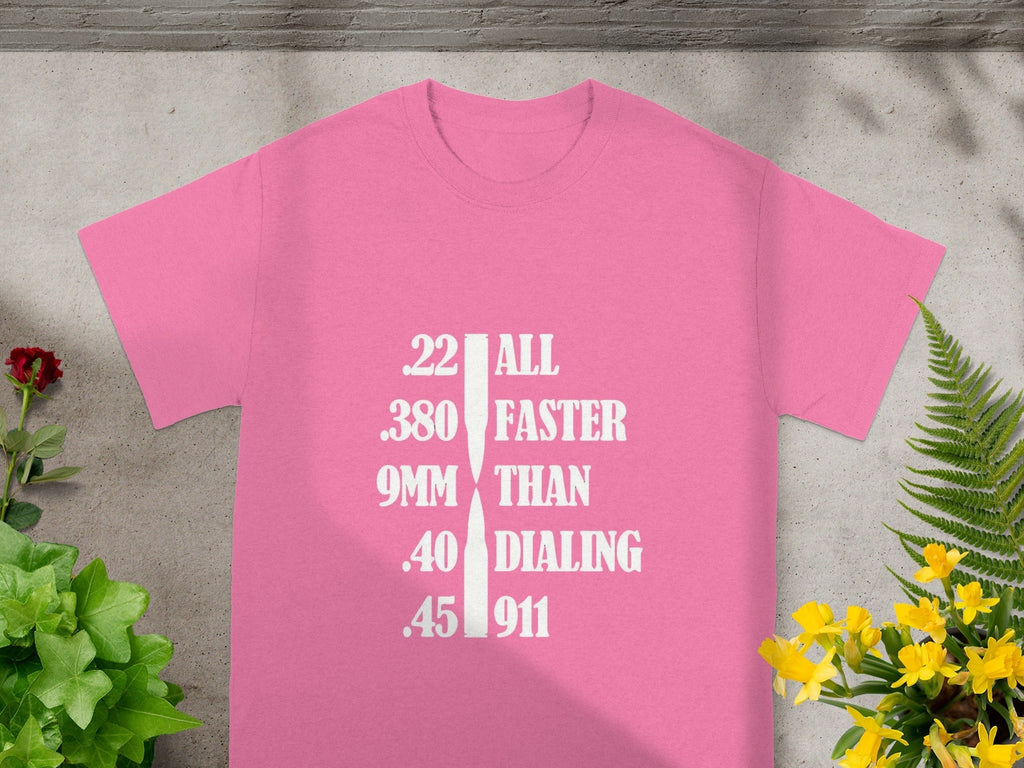 All Faster Than Dialing 911 Bullets Graphic Design T-Shirts product image 3