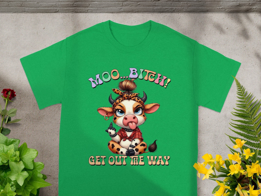 Cute Cow Girl Attitude With the Middle Finger Up T-Shirts