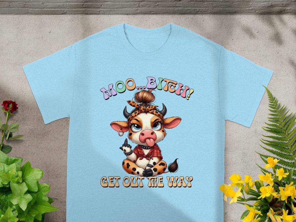 Cute Cow Girl Attitude With the Middle Finger Up T-Shirts