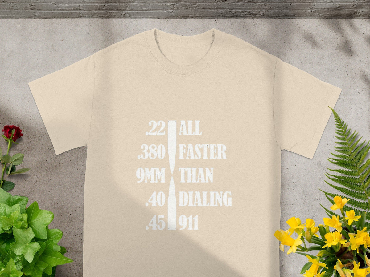 All Faster Than Dialing 911 Bullets Graphic Design T-Shirts product image 2