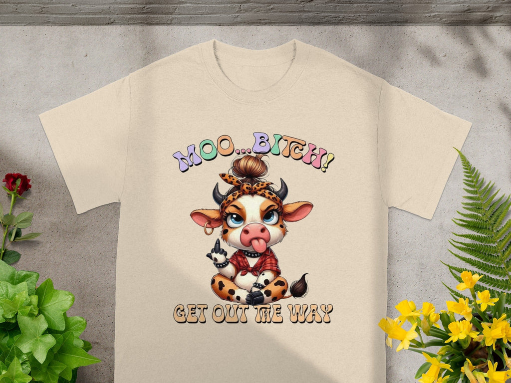 Cute Cow Girl Attitude With the Middle Finger Up T-Shirts