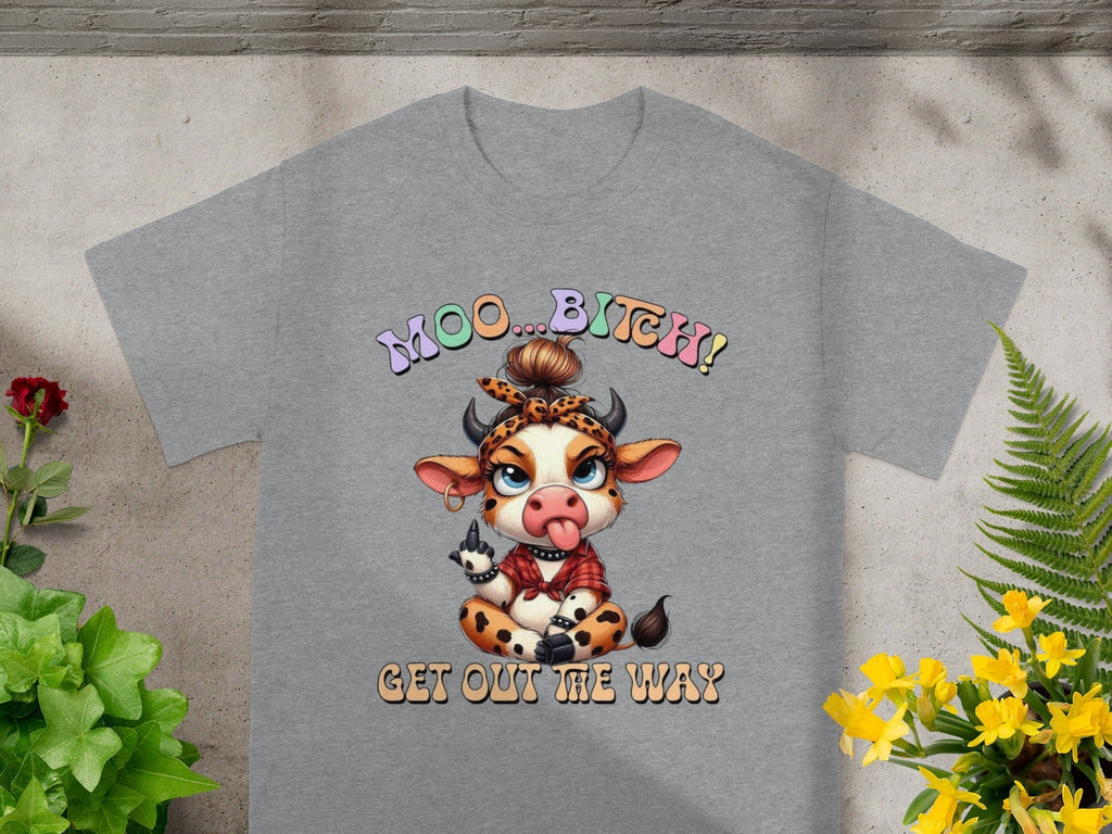 Cute Cow Girl Attitude With the Middle Finger Up T-Shirts
